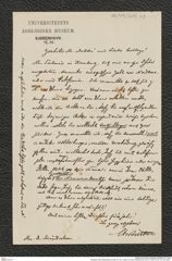 Nachlass Franz Steindachner, Brief von Chr. Lütken an Franz Steindachner (04.01.1876), Inv.Nr. 317.03, Seite 1
